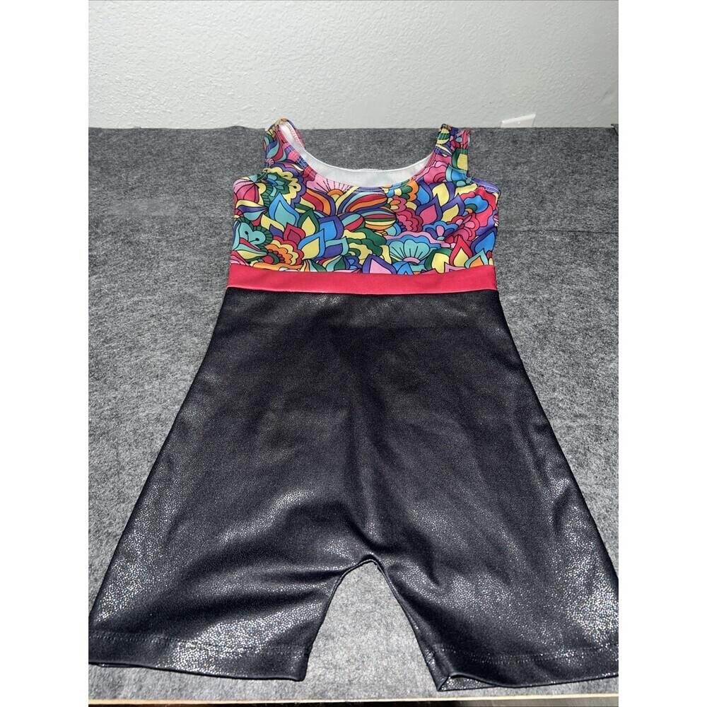 Girls gymnastic multicolored sparkly unitard new without tags size XL